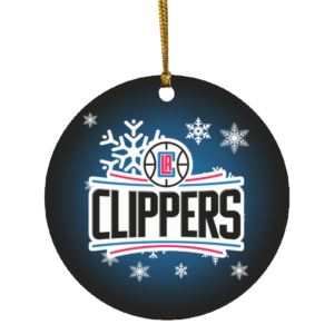 Los Angeles Clippers Merry Christmas Circle Ornament