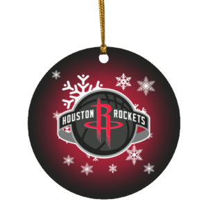 Houston Rockets Merry Christmas Circle Ornament