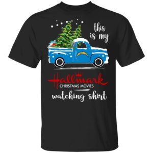 Los Angeles Chargers This Is My Hallmark Christmas Movies Watching Shirt Los Angeles Chargers This Is My Hallmark Christmas Movies Watching Shirt