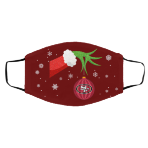 The Grinch Christmas Ornament San Francisco 49ers Face Mask