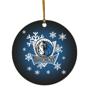 Dallas Mavericks Merry Christmas Circle Ornament