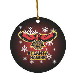 Atlanta Hawks Merry Christmas Circle Ornament