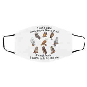 I Don’t Care What Anyone Thinks Of Me Except Owls I Want Owls To Like Me face mask