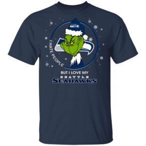 I Hate People But I Love My Seattle Seahawks Grinch Shirt