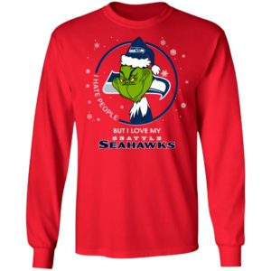 I Hate People But I Love My Seattle Seahawks Grinch Shirt