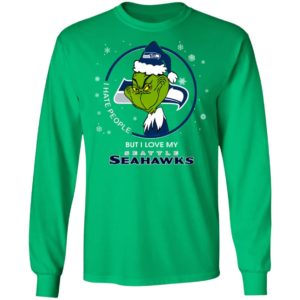 I Hate People But I Love My Seattle Seahawks Grinch Shirt