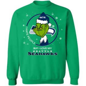I Hate People But I Love My Seattle Seahawks Grinch Shirt
