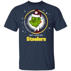 I Hate People But I Love My Pittsburgh Steelers Grinch Shirt