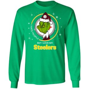 I Hate People But I Love My Pittsburgh Steelers Grinch Shirt