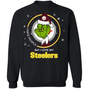 I Hate People But I Love My Pittsburgh Steelers Grinch Shirt