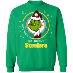 I Hate People But I Love My Pittsburgh Steelers Grinch Shirt