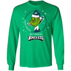 I Hate People But I Love My Philadelphia Eagles Grinch Shirt