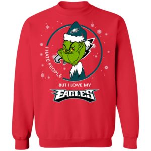 I Hate People But I Love My Philadelphia Eagles Grinch Shirt