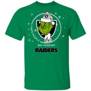 I Hate People But I Love My Oakland Raiders Grinch Shirt
