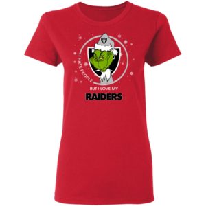I Hate People But I Love My Oakland Raiders Grinch Shirt