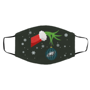 The Grinch Christmas Ornament Philadelphia Eagles Face Mask