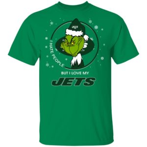 I Hate People But I Love My New York Jets Grinch Shirt