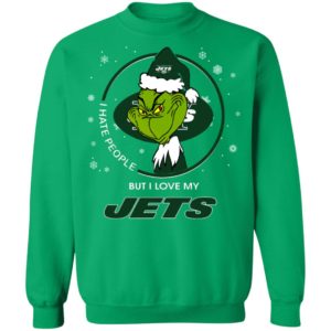 I Hate People But I Love My New York Jets Grinch Shirt