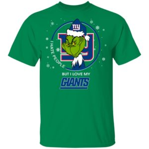 I Hate People But I Love My New York Giants Grinch Shirt
