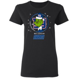 I Hate People But I Love My New York Giants Grinch Shirt