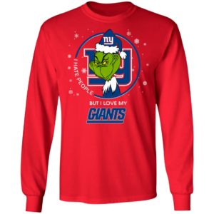 I Hate People But I Love My New York Giants Grinch Shirt