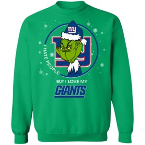 I Hate People But I Love My New York Giants Grinch Shirt