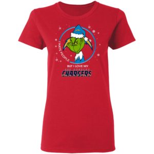 I Hate People But I Love My Los Angeles Chargers Grinch Shirt