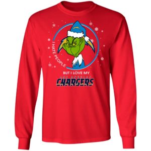 I Hate People But I Love My Los Angeles Chargers Grinch Shirt