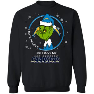 I Hate People But I Love My Los Angeles Chargers Grinch Shirt