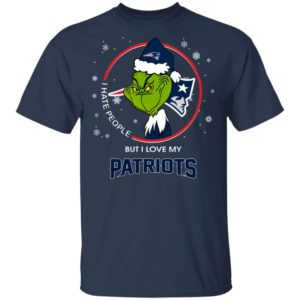 I Hate People But I Love My New England Patriots Grinch Shirt