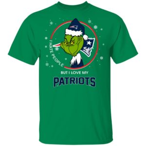I Hate People But I Love My New England Patriots Grinch Shirt