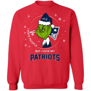 I Hate People But I Love My New England Patriots Grinch Shirt