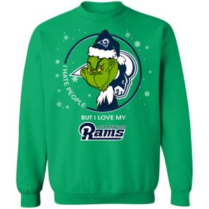 I Hate People But I Love My Los Angeles Rams Grinch Shirt