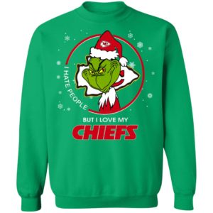 I Hate People But I Love My Kansas City Chiefs Grinch Shirt