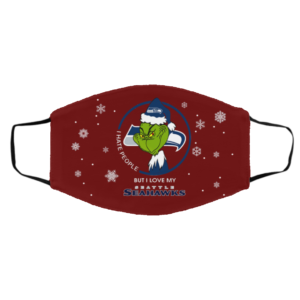 I Hate People But I Love My Seattle Seahawks Grinch Face Mask