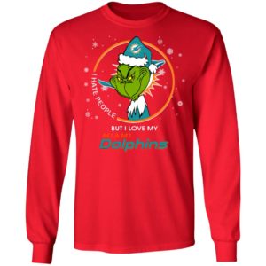 I Hate People But I Love My Miami Dolphins Grinch Shirt