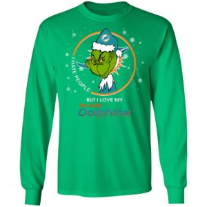 I Hate People But I Love My Miami Dolphins Grinch Shirt