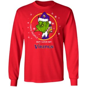 I Hate People But I Love My Minnesota Vikings Grinch Shirt