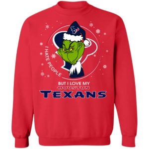 I Hate People But I Love My Houston Texans Grinch Shirt