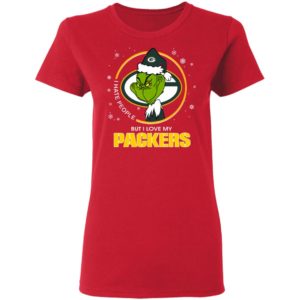 I Hate People But I Love My Green Bay Packers Grinch Shirt