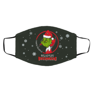 I Hate People But I Love My Tampa Bay Buccaneers Grinch Face Mask
