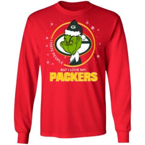 I Hate People But I Love My Green Bay Packers Grinch Shirt