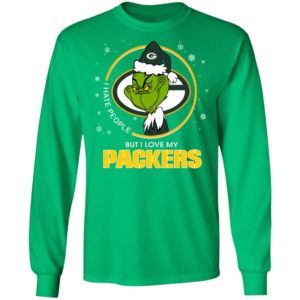 I Hate People But I Love My Green Bay Packers Grinch Shirt
