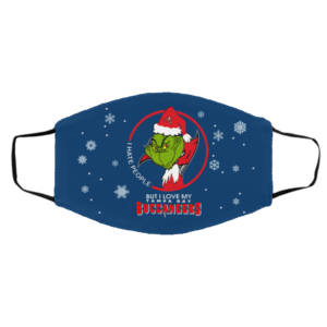 I Hate People But I Love My Tampa Bay Buccaneers Grinch Face Mask