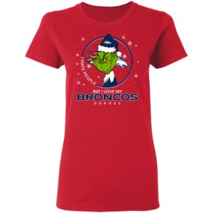 I Hate People But I Love My Denver Broncos Grinch Shirt