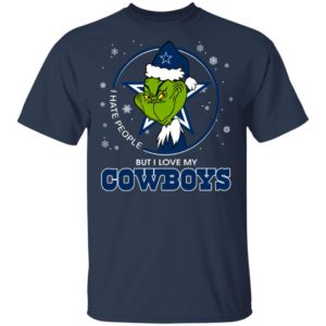 I Hate People But I Love My Dallas Cowboys Grinch Shirt