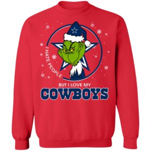 I Hate People But I Love My Dallas Cowboys Grinch Shirt