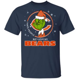 I Hate People But I Love My Chicago Bears Grinch Shirt