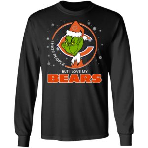 I Hate People But I Love My Chicago Bears Grinch Shirt