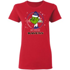 I Hate People But I Love My Baltimore Ravens Grinch Shirt